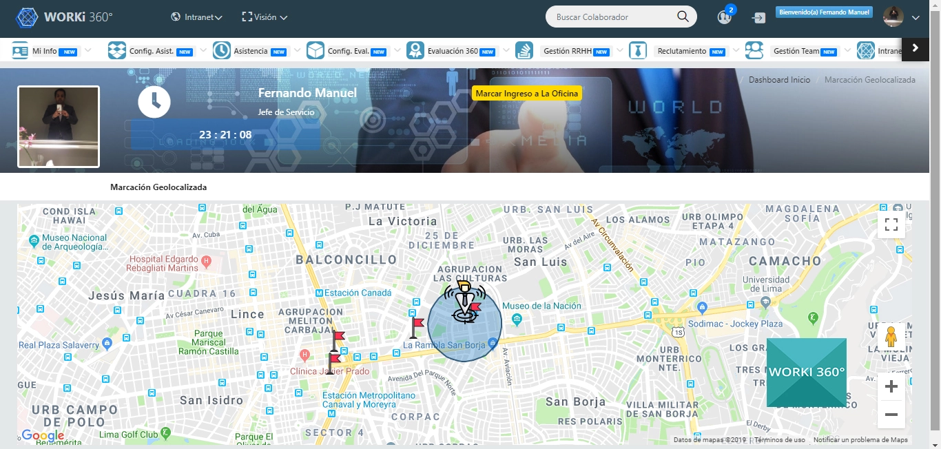 imagen de control de asistencia biometrico reconocimiento facial web